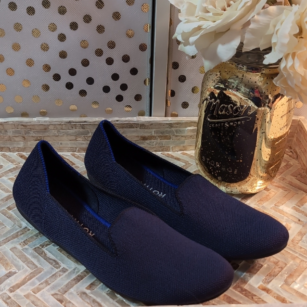 Rothys Women's Size 9 Navy Blue Loafers Washable